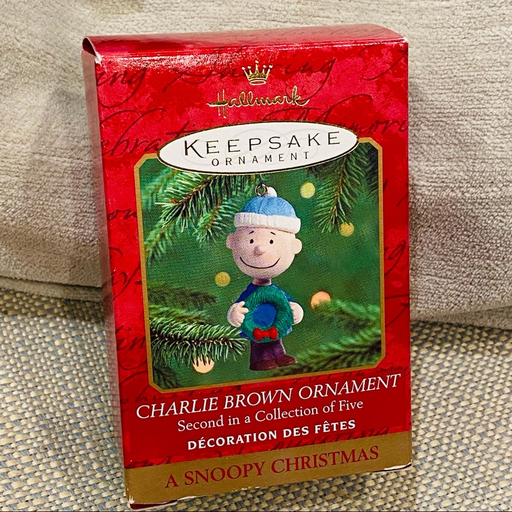 Charlie Brown PEANUTS Ornament Hallmark Keepsake Vintage Rare A Snoopy Christmas - Picture 5 of 8